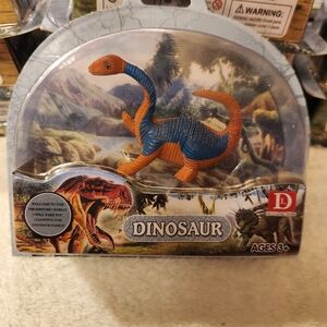 Dinosaur Action Figure - Orange and Blue